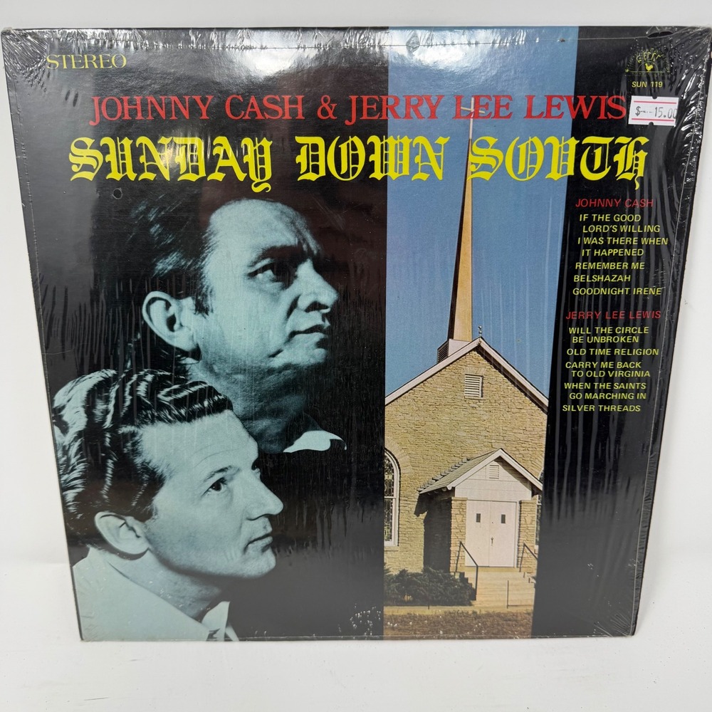 Johnny Cash Jerry Lee Lewis Sunday‎ Down South Vinyl Record LP SUN 119